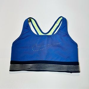 Nike sports bra Drifit Perforated Swoosh logo racer back sports bra women size S